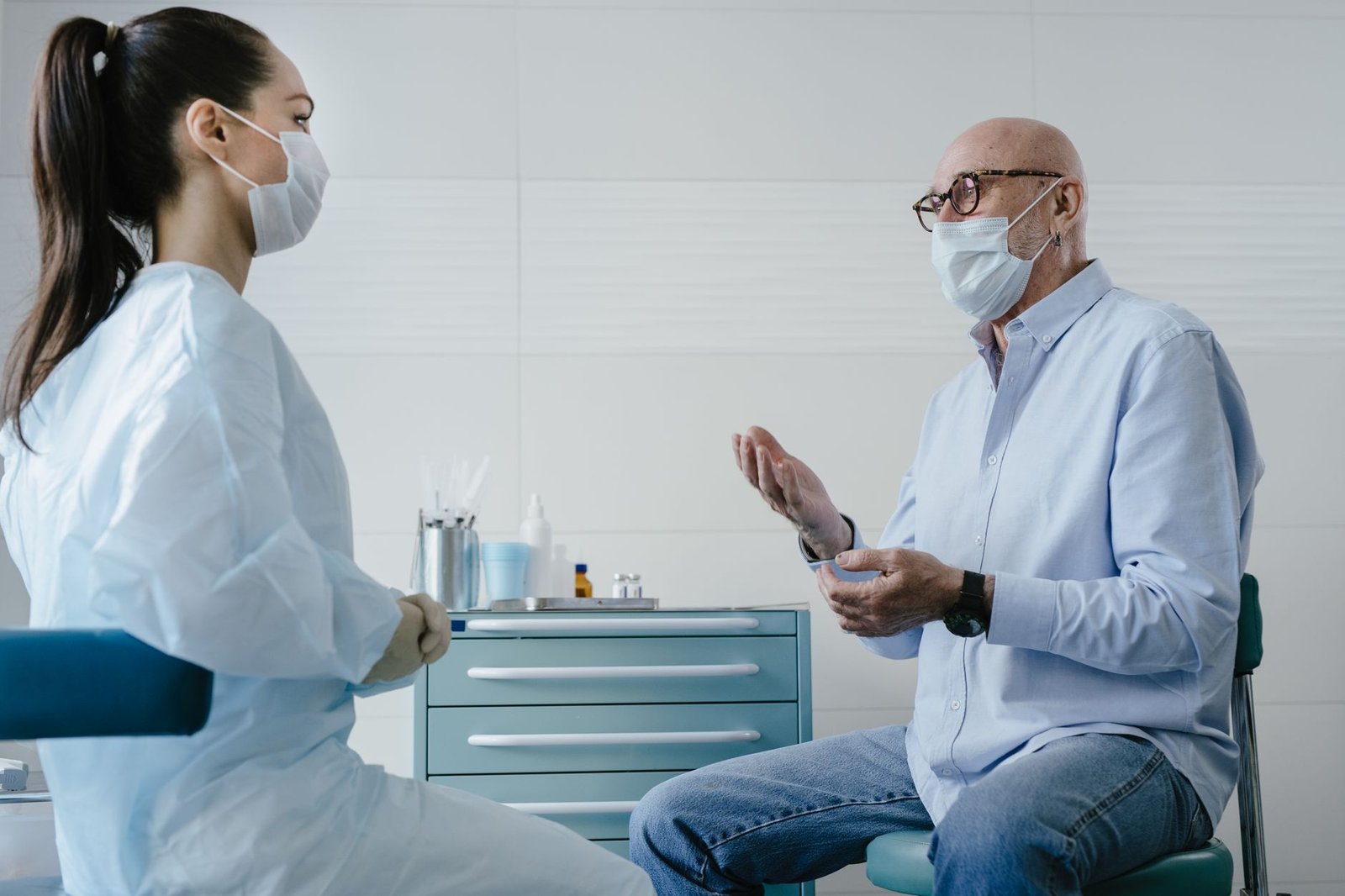 Veteran attending a VA disability reexamination appointment with a VA clinician